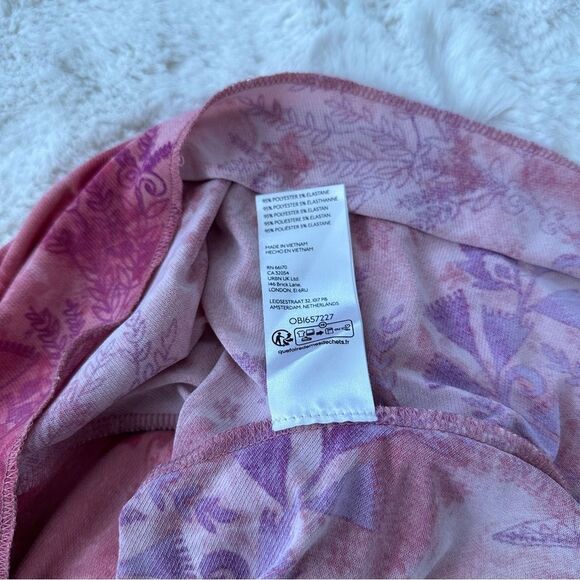 UO urban outfitters strapless y2k fairy asymetrical hem pink & purple sheer top - Picture 9 of 11